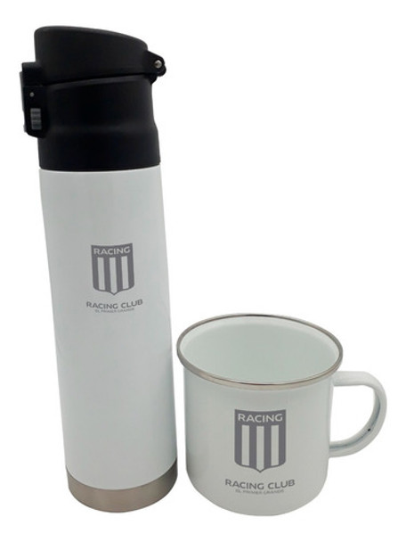 Botella Termica Y Taza Para Cafe O Te Racing Club 0