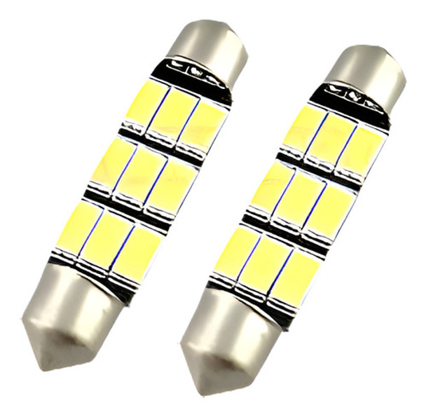 2pcs Blanco 42mm 9smd 5730 Interior Led Bombillas 211-2 212- 0