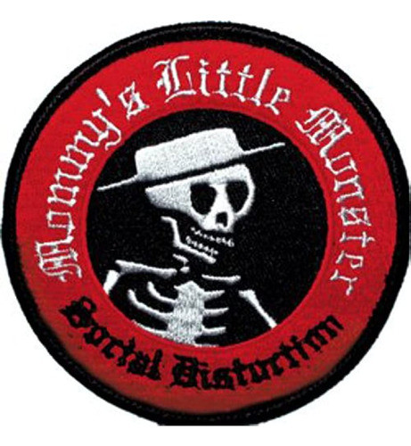 Aplicación Social Distorsión Skull Logo Patch 0
