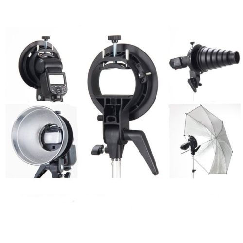 Godox S Soporte Bowens Monte Speedlite Adaptador Soporte Par 0