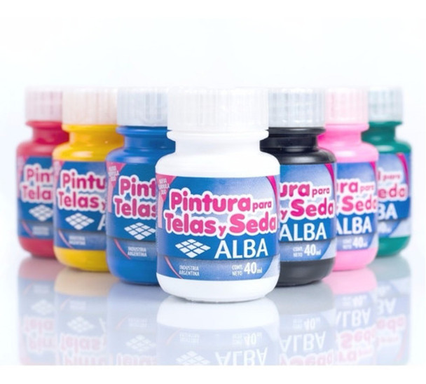 Pintura Alba Duo Para Tela Y Seda X 40ml Pack X 20 0