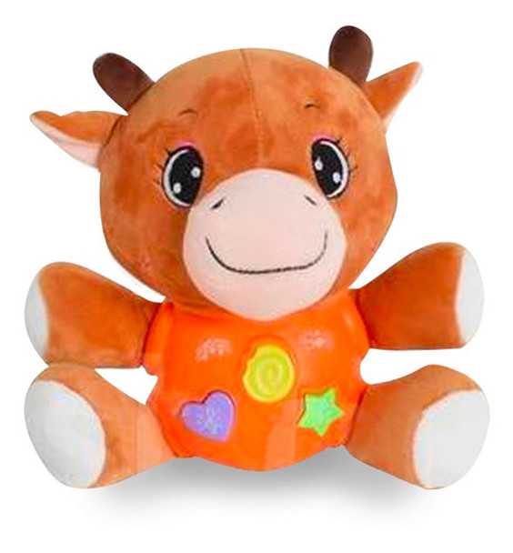 Boneco De Pelúcia Musical E Luminária Buddy's Cow - Maxibaby 0