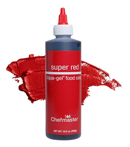 Colorante Alimentario Líquido Super Rojo De Chefmaster, 298m 0