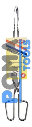 Pinza Tijera Mil Usos Gigante 35 Cm Cromada Parrillera Czx 0