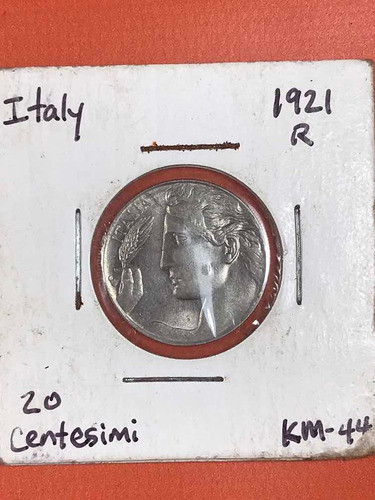 Moneda 20 Centesimi Italy 1921   # 578 0