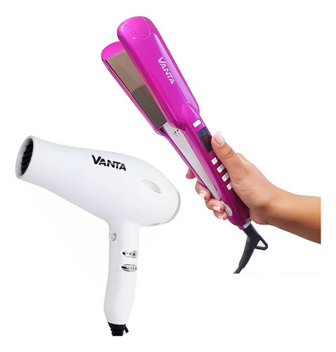 Set Peluqueria Vanta Secador 9200 + Planchita Titanium 3c 0