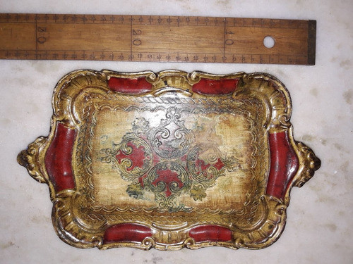 Bandeja De Madera,rectangular Con Asas 0