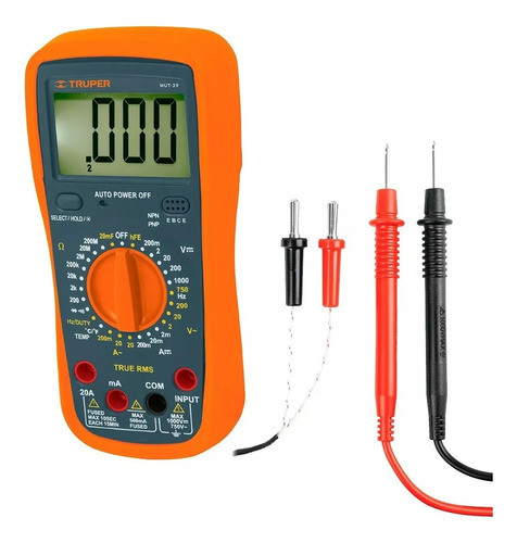 Tester Multimetro Digital Automotriz Truper Mut105 Egs 0