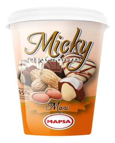 Pasta De Relleno Sabor Mani Micky 450g Sin Tacc Mapsa - Fw 0