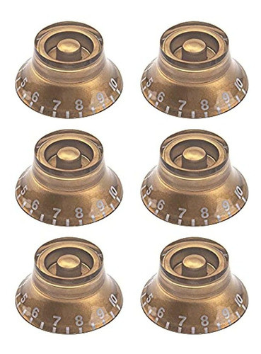 6pcs Yootones Guitar Bell Top Hat Knobs Perilla De Sombrero 0