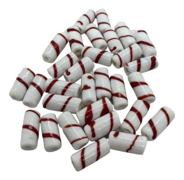 Kit Com 10 Firmas 22 Mm Branco E Vermelho Murano Guias 0