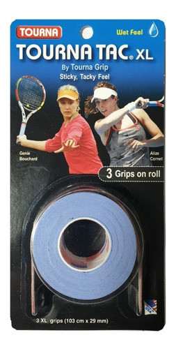 Cubre Grip Overgrip Tourna Tac Xl Celeste Pack 3 Unidades +c 0