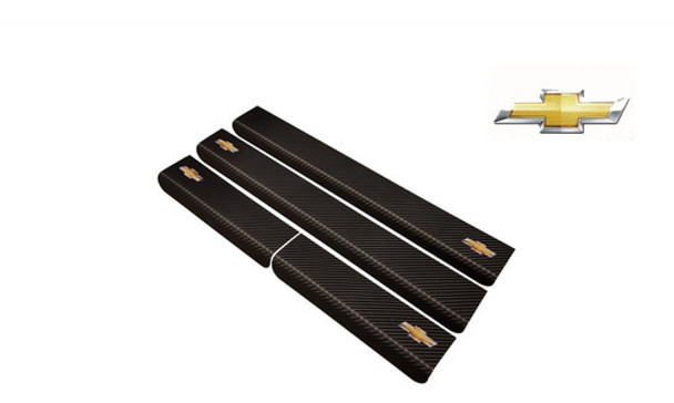 Cubre Zocalos Carbono Chevrolet Vectra Nuevo Logo Resinado 0