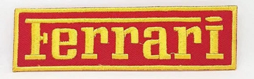Parche Logo Ferrari Bordado Termoadhesivo 10 Cms 0