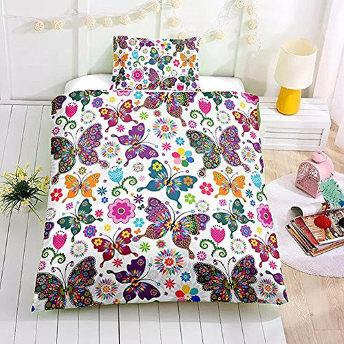 Juego De Ropa De Cama De Mariposa Para Niños Y Niñas, Juego 0