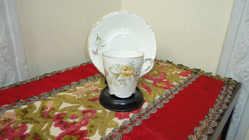 Taza Cafe Porcelana Bavaria Muy Antigua Rococo Veala 0