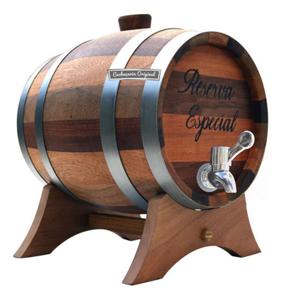 Barril Envelhecer Pinga Vinho Cerejeira 6l Com Torneira Abs 0