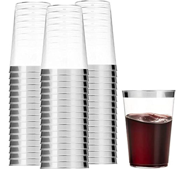 Munfix 100 Vasos De Plástico Plateado De 12 Onzas, 0 Munfix 100 Vasos De Plástico Plateado De 12 Onzas, 0