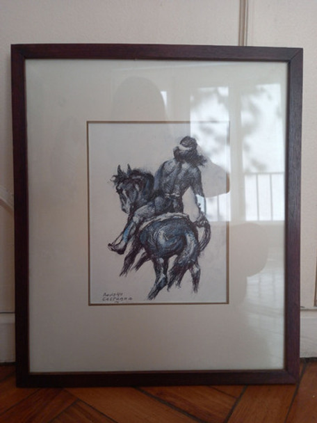 Castagna, Rodolfo - Técnica Mixta Indio A Caballo - No Envío 0 Castagna, Rodolfo - Técnica Mixta Indio A Caballo - No Envío 0