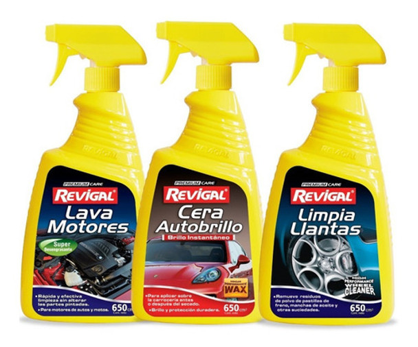 Cera Autobrillo + Limpiallantas + Lava Motor 0