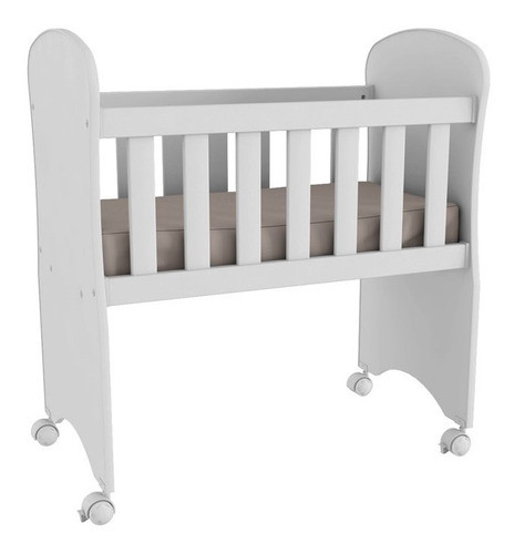 Mini Berço Bebellys 100% Mdf Moveis Peroba - Branco Moveis P 0