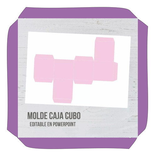 Kit Imprimible Molde Caja Cubo (editable) 0
