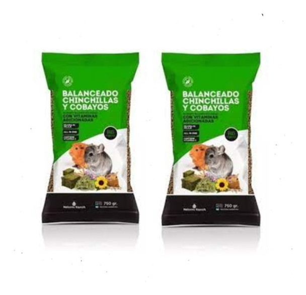 Alimento Nelsoni R. Balanceado Chinchillas Y Cobayos 750gx2u 0