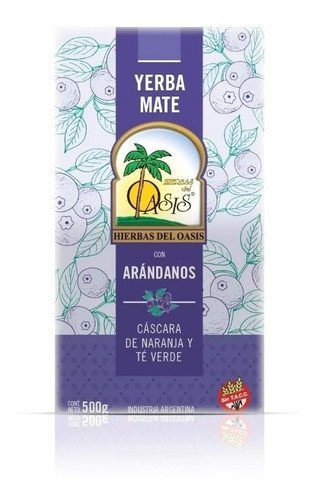 Yerba Mate Con Arandanos Oasis De 500 Grs 0