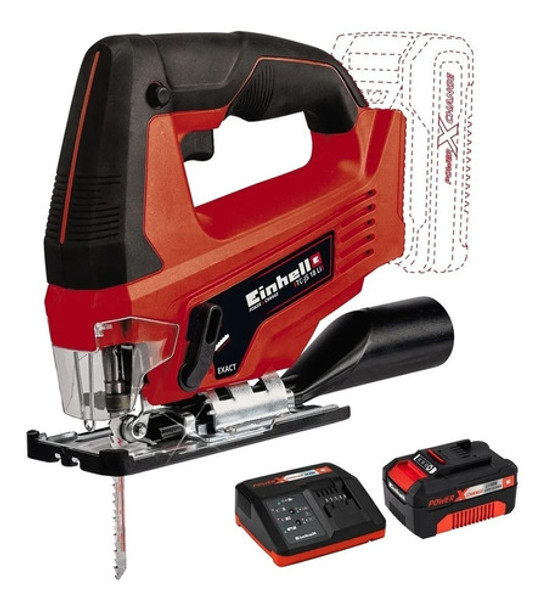 Sierra Caladora Einhell 18v Inalámbrica+ Kit 4.0 Ah. 0
