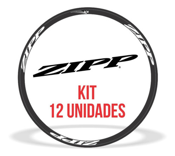 Calcos Kit Llanta Zipp 101 (17mm) 12 Unidades 0