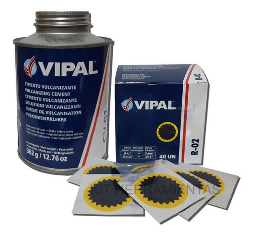 Kit 40 Parches Camara 50mm Gomeria Vipal Solucion 500 0