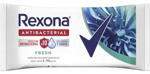 Rexona Jabon En Barra Antibacterial Fresh 3x90gr 0
