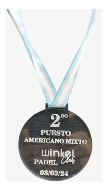Medalla Acrilico 6cm Personalizada X1 0