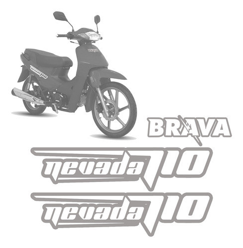 Kit Calcomanias Moto Brava Nevada 110 Con Video Colocació 0