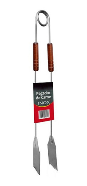 Pegador Carne Inox 52,5cm Para Churrasco 0