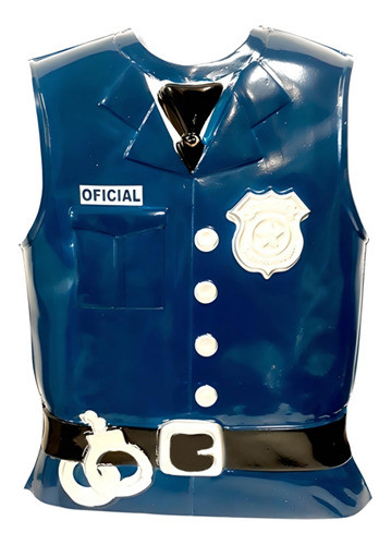 Pechera Plastica Policia Cotillon X1u - Cotillón Waf 0