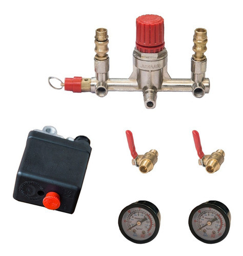 Kit Completo Automatico Presostato 1 Via + Base P/ Compresor 0
