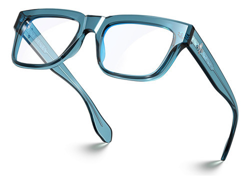 Visoone Tr90 - Gafas Cuadradas Con Bloqueo De Luz Azul Para 0
