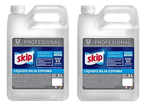 Jabón Líquido Skip Lavandería Regular Botella 5 l X 2 Unid. 0