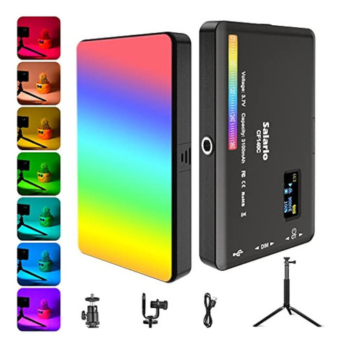 Luz De Video Rgb Panel De Luz De Cámara Led Portátil Luz De 0