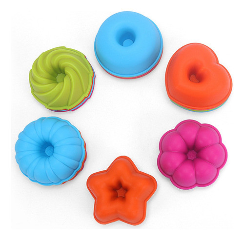 24 Moldes Individuais De Silicone Para Rosquinhas Para Assar 0