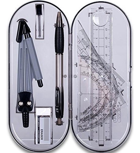 Kit De Geometría Matemática De 8 Piezas, Suministros Para Es 0