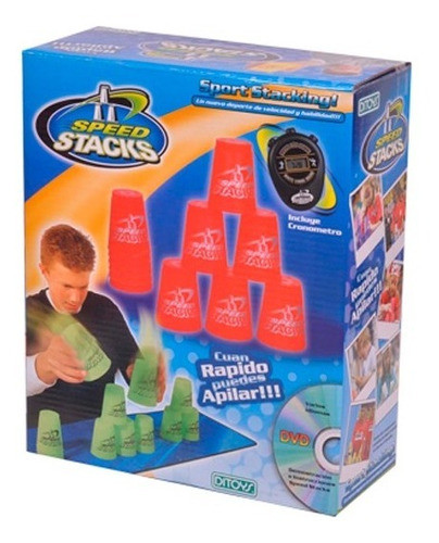 Juego Apila Los Vasos Speed Stacks Con Cronometro Y Dvd 0