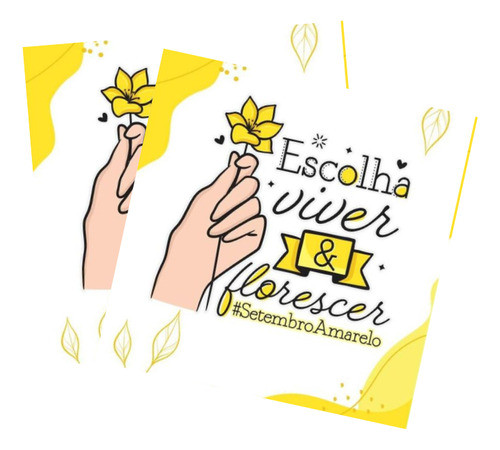 50 Mini Cards Setembro Amarelo Escolha Viver 0