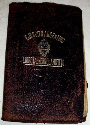 1872-antigua Libreta Enrolamiento Tapas Cuero  Coleccion 0