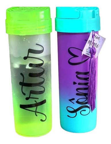 2 Garrafinha Squeeze Eco Personalizada Frente E Verso 0