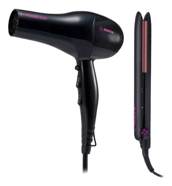 Kit Combo Secador De Pelo 1800w+ Planchita Arrow/gran 0