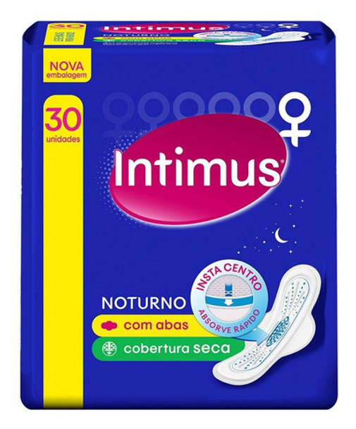 Kit C/ 4 Absorvente Noturno Com Abas 30 Unidades Intimus 0 Kit C/ 4 Absorvente Noturno Com Abas 30 Unidades Intimus 0