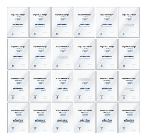Hojas 35x50 Plantec 24 Paquetes De 10 Hojas Dibujo Técnico 0