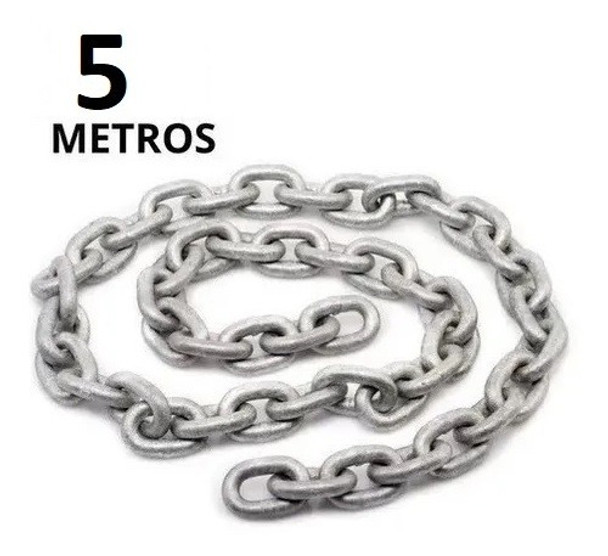 5 Metros De Corrente Galvanizada 12mm Calibrada Din 766 0